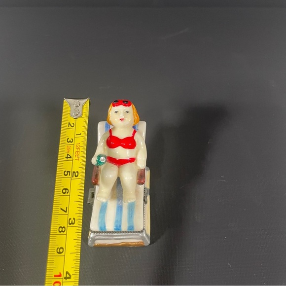 Vintage Swimsuit Figurine with Red Bikini - Picture 9 of 9